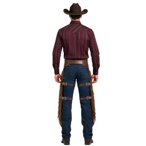 Classic Cowboy Riding Chinks with Decorative Fringe