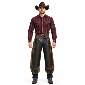 Vintage Cowboy Chinks With Fringe