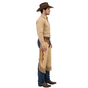 Classic Cowboy Riding Chinks in Genuine Leather
