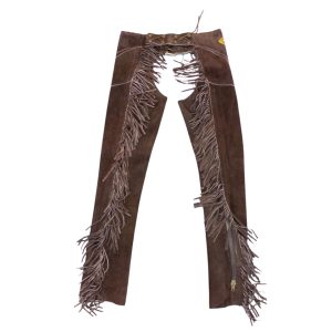 Brown Suede Leather Fringe Chaps