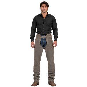 Cowboy Suede Western Chaps In Gray