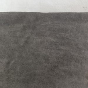 Gray suede leather