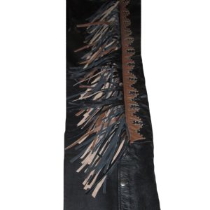 Leather Chaps With Hot Studs & Fringe