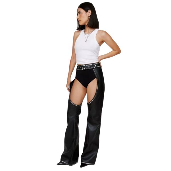 Premium Leather Studded Chaps A10001