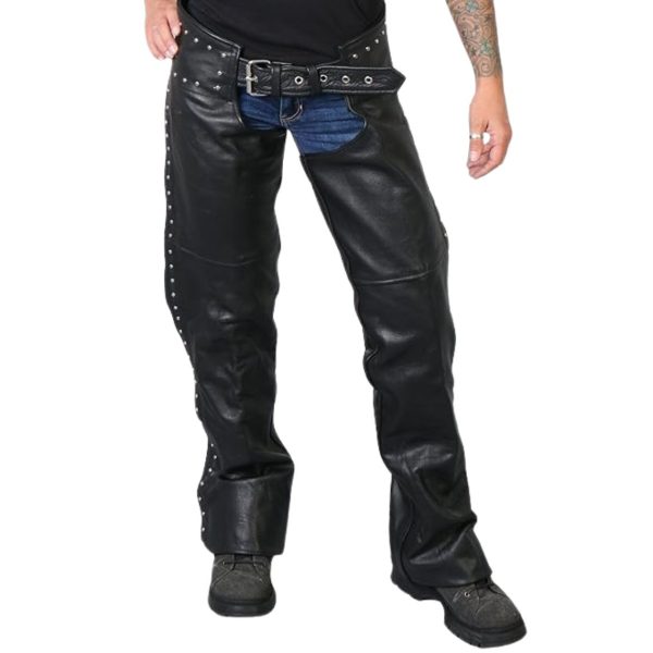 Sizzling Studded Leather Chaps For Women