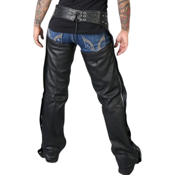 Sizzling Studded Leather Chaps For Women