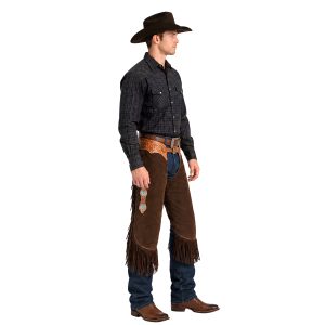 Suede Leather Cowboy Chinks for Western Riding