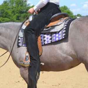 Western Black Chaps With Fringes