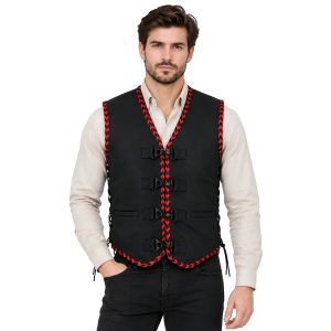 Affordable Western Show Vest Black With Laces