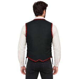 Affordable Black Western Show Vest with Laces