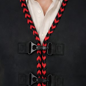 Black Western Riding Vest with Front Laces