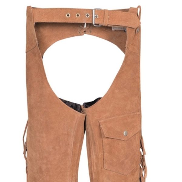 Authentic Leather Western Chaps With Fringe