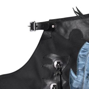 Black Bull Riding Leather Chaps For Sale