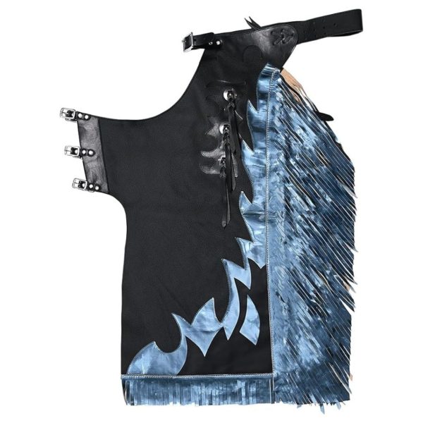 Black Bull Riding Leather Chaps For Sale
