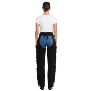 Ladies' black Western riding chaps