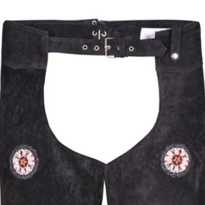 Black Ladies Western Chaps With Fringe