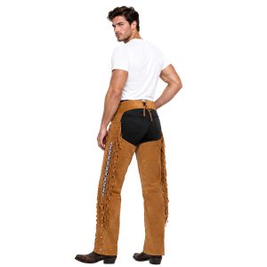 Brown suede Western cowboy chaps