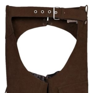Chocolate Brown Suede Western Chaps With Fringe