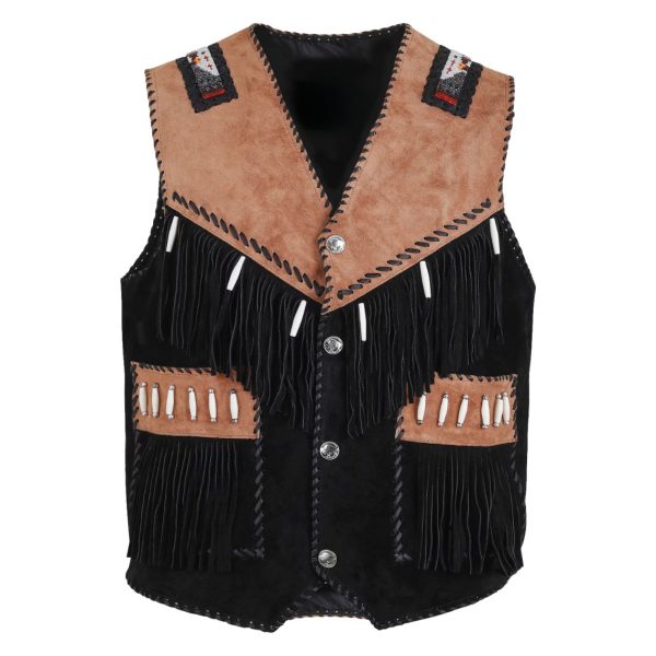 Classyak Western Suede Leather Vest Fringes
