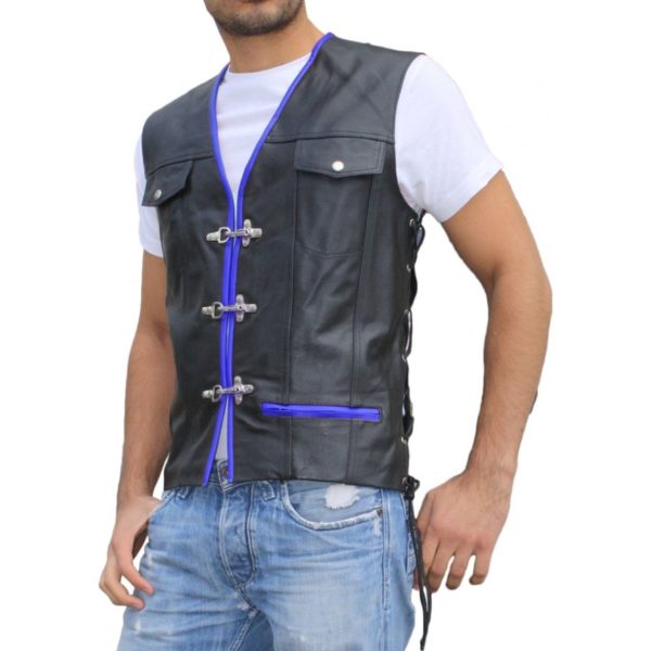 cowhide western vest