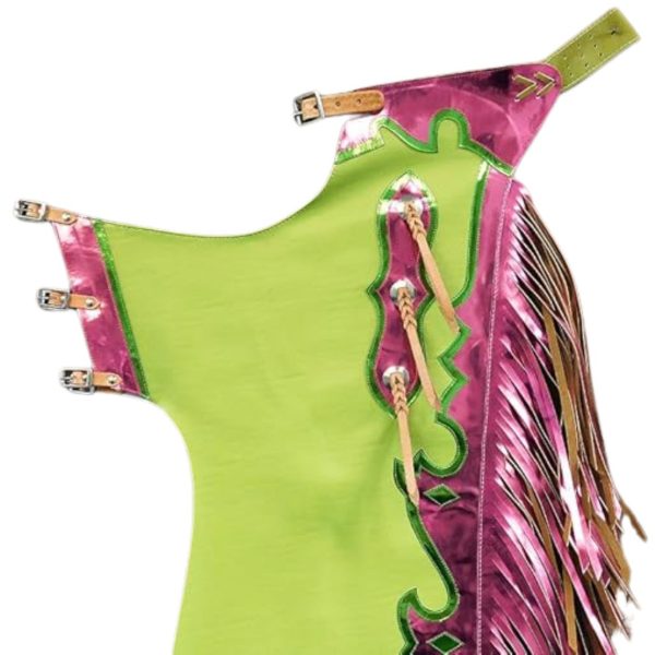 Neon Blaze Rodeo Chaps Green & Hot Pink