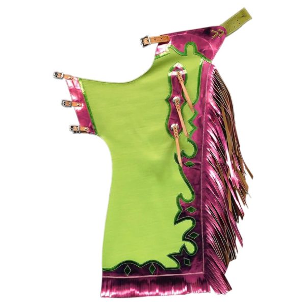 Neon Blaze Rodeo Chaps Green & Hot Pink