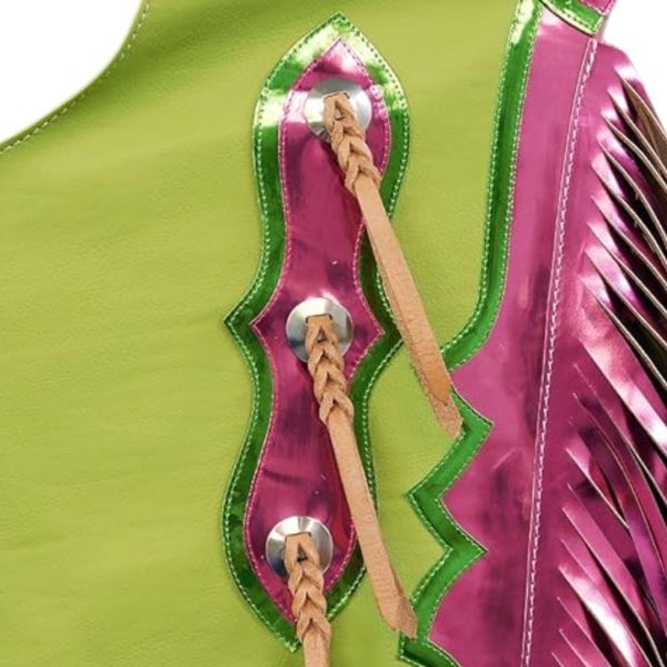 Neon Blaze Rodeo Chaps Green & Hot Pink