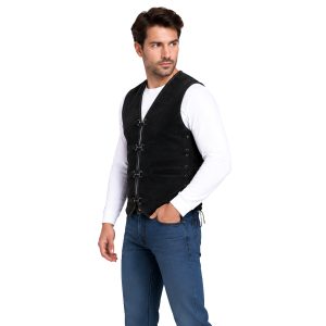 Men's Premium Western Vest with Adjustable Side Lacing