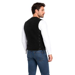 Classic Black Suede Cowboy Vest