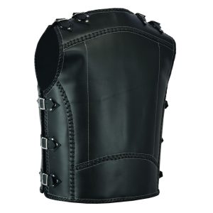 Protective Western Black Leather Vests