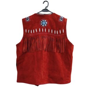 Leather Western Vest With Fringe