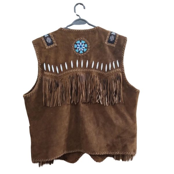 Spirit Warrior Vest With Tribal Beading & Fringe