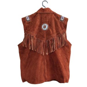 Suede Western Vest With Fringe
