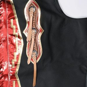 Super Pro Riders Rodeo Chaps Red & Black Edition