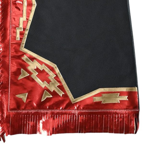 Super Pro Riders Rodeo Chaps Red & Black Edition