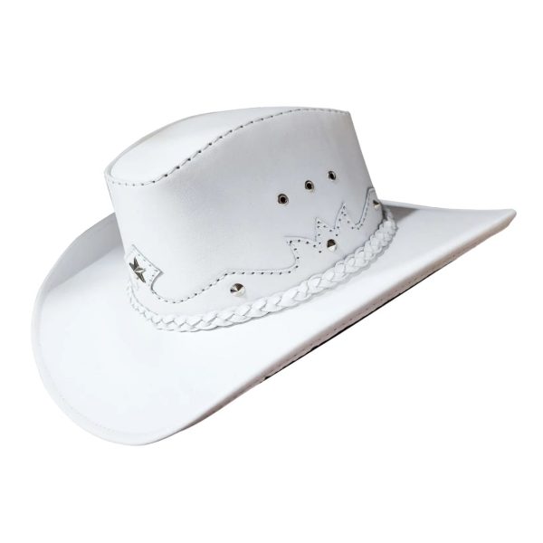 Texas Westerns Icon Cowboy White Leather Hats