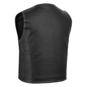 Timeless Hook Closure Leather Riding Vest