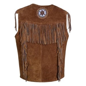 Brown Westerns Suede Leather Vest