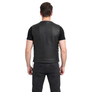 Classic Cowboy Leather Vest with Vintage Styling