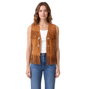 Vintage Rodeo Suede Fringe Leather Vest