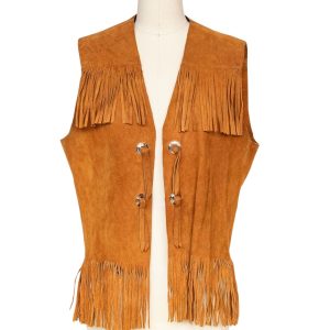 Vintage Rodeo Suede Fringe Leather Vest