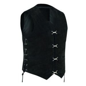 Western Black Suede Vest