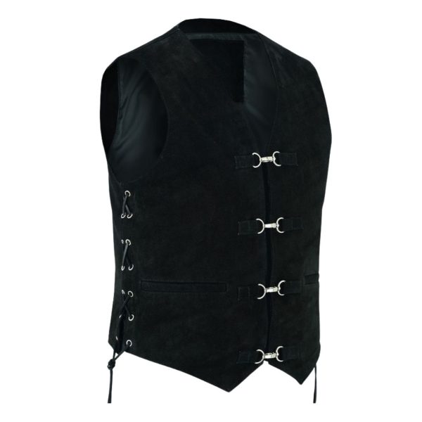 Western Black Suede Vest