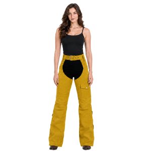 Yellow Vintage Native American Western Leather Chaps