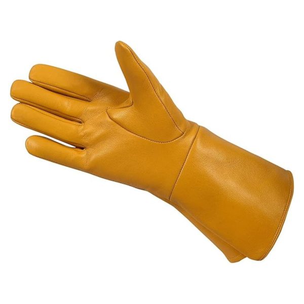 Yellow Best Bull Riding Gauntlet Gloves