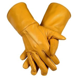 Yellow Best Bull Riding Gauntlet Gloves