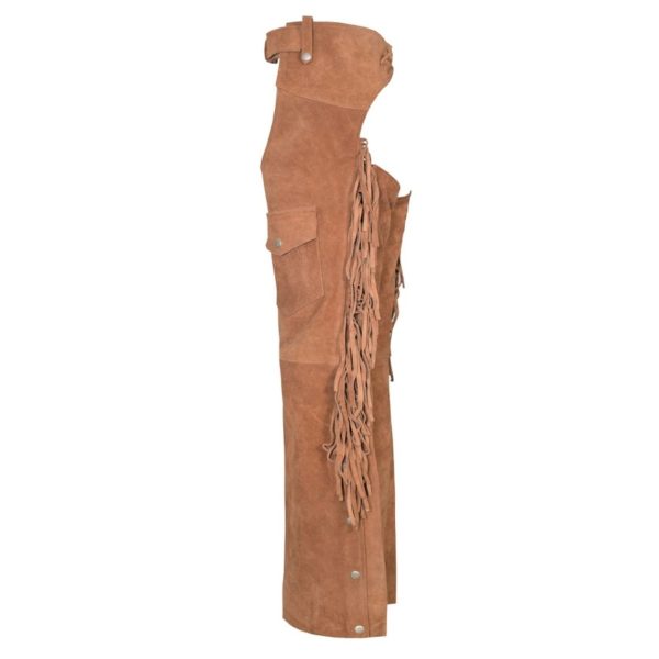 Authentic Leather Western Chaps With Fringe