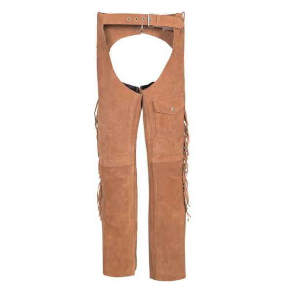 Authentic Leather Western Chaps With Fringe