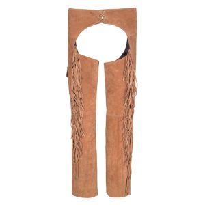 Authentic Leather Western Chaps With Fringe