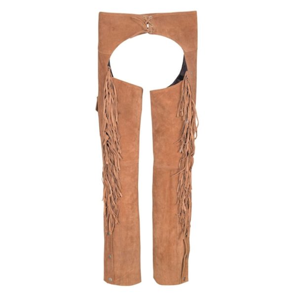 Authentic Leather Western Chaps With Fringe